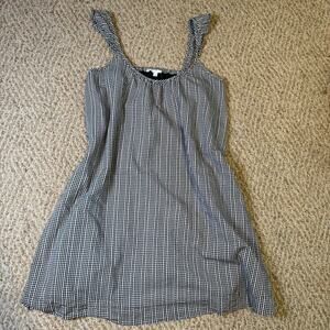 The Nines By Hatch Sz Large Black Plaid Maternity Ruffled Coastal Cowgirl Dress